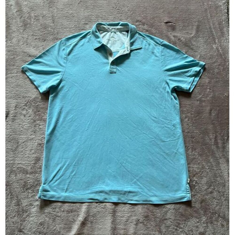Light Blue Men’s Solid Performance Short Sleeve Polo Shirt